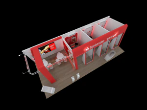 Pack 05 Booths Santander 3D Model