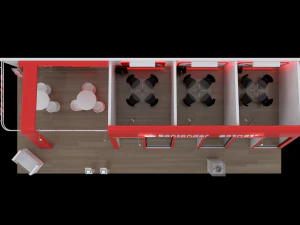 Pack 05 Booths Santander 3D Model