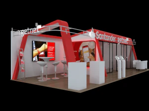 Pack 05 Booths Santander 3D Model