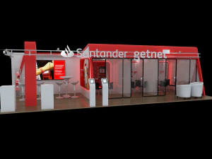 Pack 05 Booths Santander 3D Model