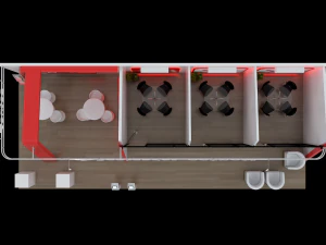 Pack 05 Booths Santander 3D Model