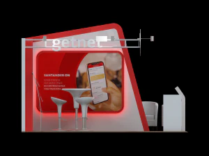 Pack 05 Booths Santander 3D Model