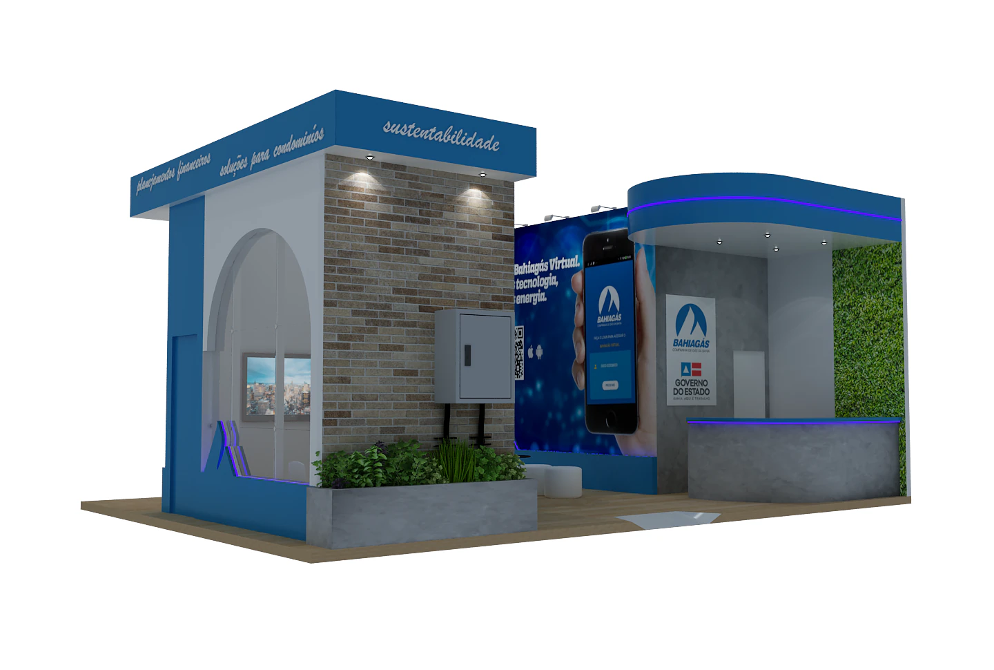 Booth 9x6 - Stand 3D Model .c4d .max .obj .3ds .fbx .stl .blend 