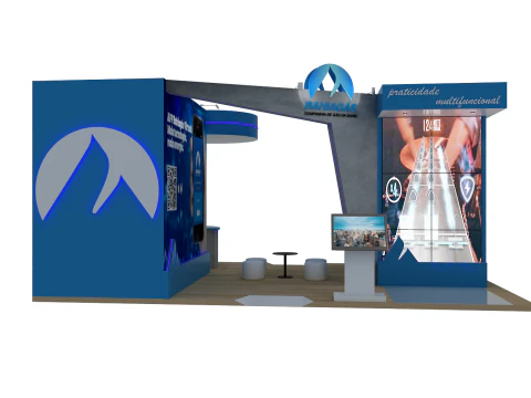 Booth 9x6 - Stand 3D Model