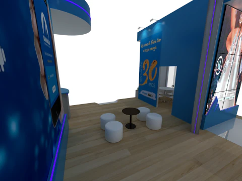 Booth 9x6 - Stand 3D Model