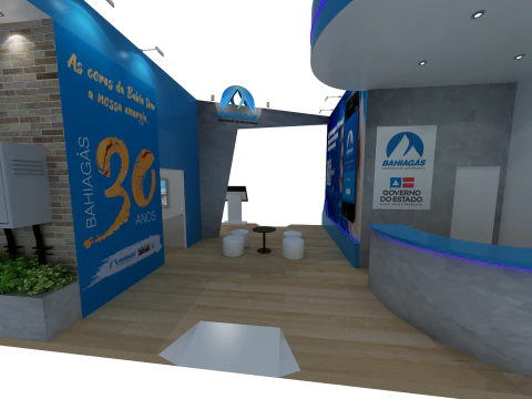 Booth 9x6 - Stand 3D Model