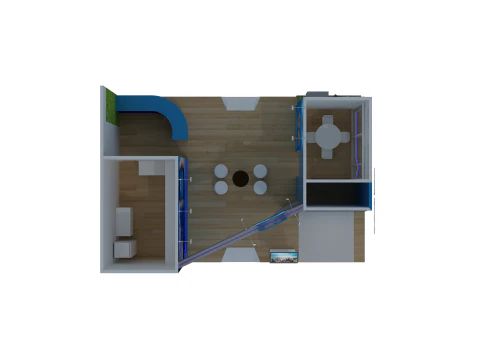 Booth 9x6 - Stand 3D Model