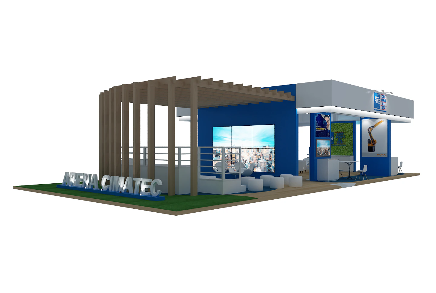 Booth 18x9 - Stand 18x9 3D Model .c4d .max .obj .3ds .fbx .stl .blend