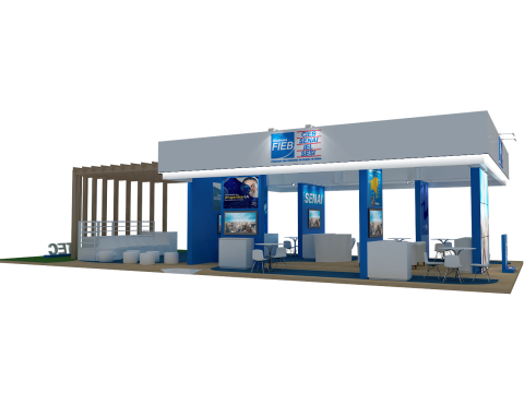 Booth 18x9 - Stand 18x9 Modèle 3D