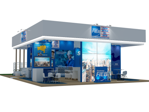 Booth 18x9 - Stand 18x9 Modèle 3D