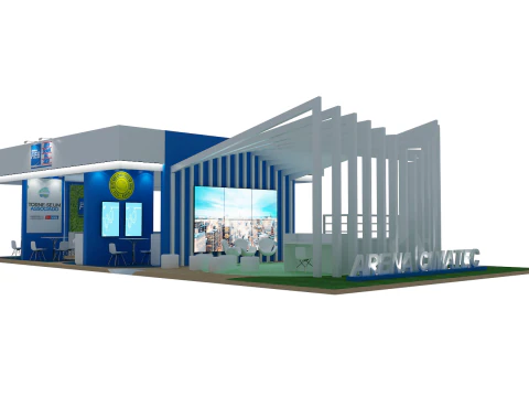 Booth 18x9 - Stand 18x9 3D Model