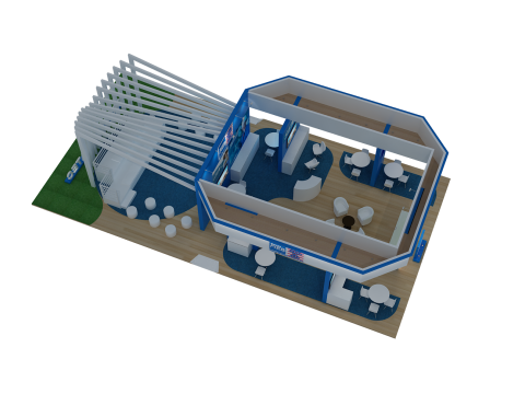 Booth 18x9 - Stand 18x9 Modèle 3D