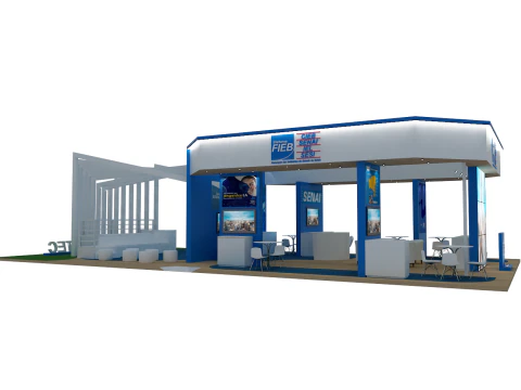 Booth 18x9 - Stand 18x9 3D Model