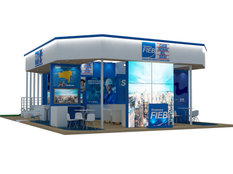 Booth 18x9 - Stand 18x9 Modèle 3D