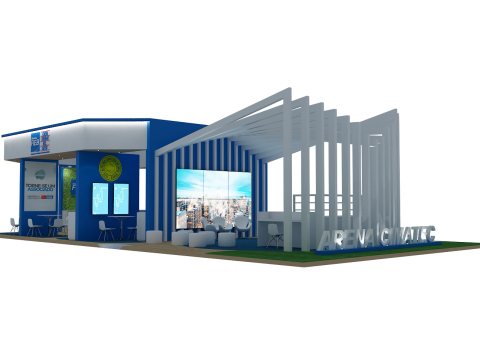 Booth 18x9 - Stand 18x9 Modèle 3D