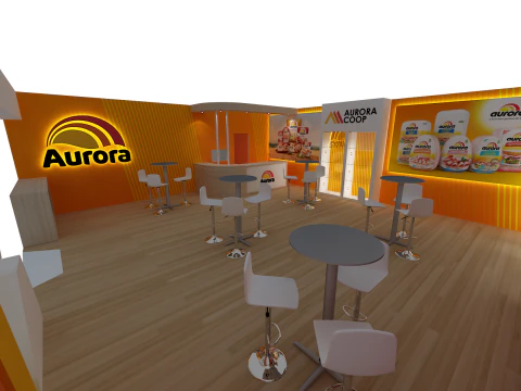 Booth 10x8 - Stand 10x8 3D Model