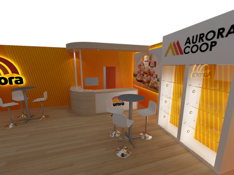 Booth 10x8 - Stand 10x8 3D Model