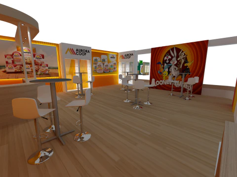 Booth 10x8 - Stand 10x8 3D Model