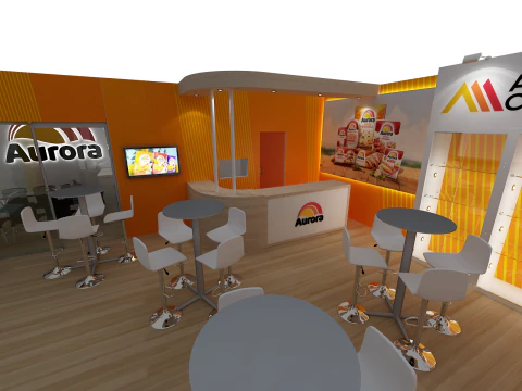 Booth 10x8 - Stand 10x8 3D Model