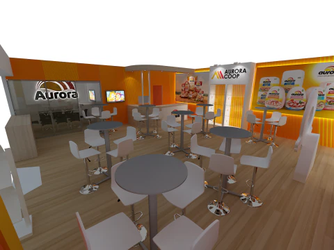 Booth 10x8 - Stand 10x8 3D Model