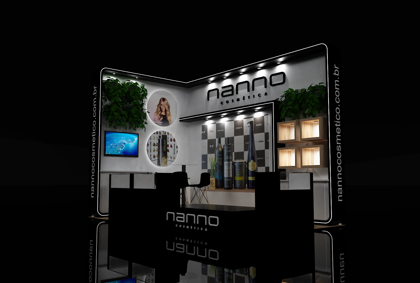 Booth 3x6 - Stand 3D Model .c4d .max .obj .3ds .fbx .stl .blend