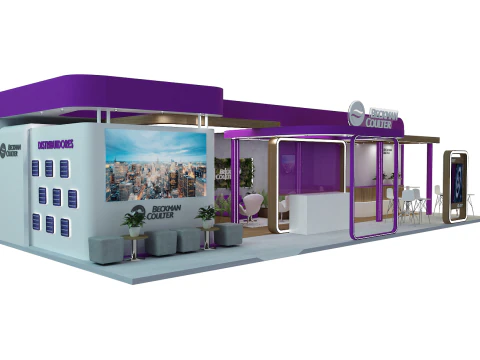Booth 14x6 3D Model