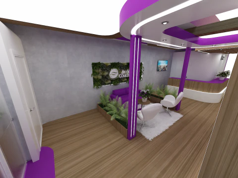 Booth 14x6 3D Model