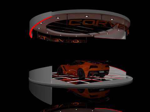 Booth Car Exposition Modelo 3D