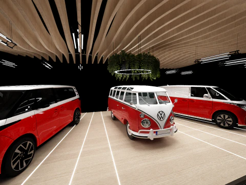 부스 자동차 박람회 3D 모델