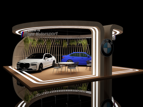 Booth Car Exposition 3Dモデル