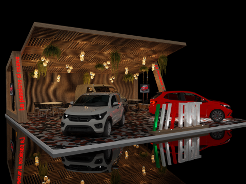 Booth Car Exposition FIAT 3Dモデル