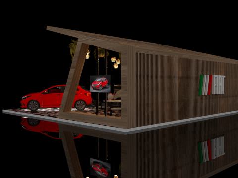 Booth Car Exposition FIAT 3Dモデル