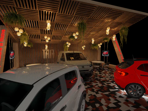 Booth Car Exposition FIAT 3D Model