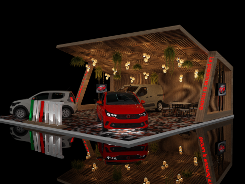 Booth Car Exposition FIAT 3Dモデル