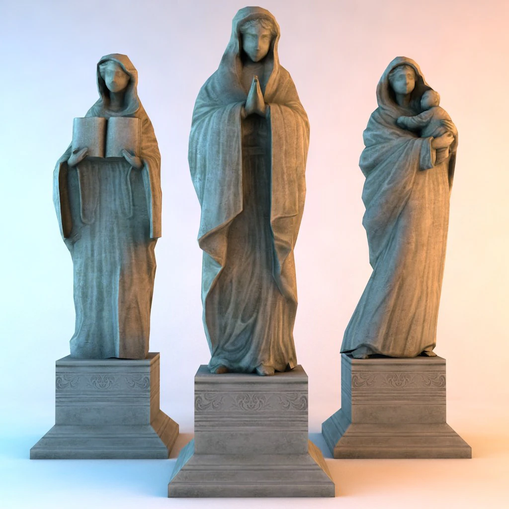 bronzestatue 3D Model .c4d .max .obj .3ds .fbx .stl .blend