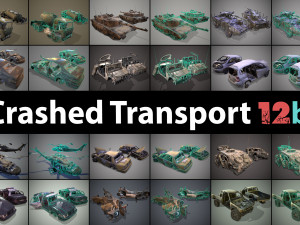 Crashed transport 12b 3D 模型