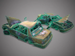 Crashed transport 12b 3D Model