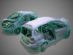 Crashed transport 12b 3D 모델