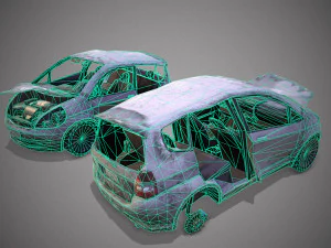 Crashed transport 12b 3D Model