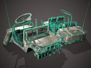 Crashed transport 12b 3D Model