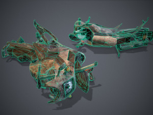 Crashed transport 12b 3D 모델
