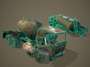 Crashed transport 12b 3D 모델