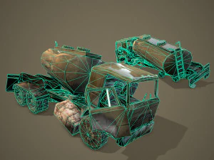 Crashed transport 12b 3D Model