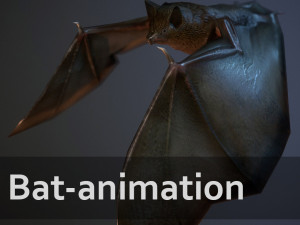 bat animation pbr low-poly 3D Model
