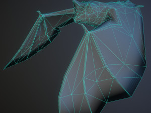 bat animation pbr low-poly Modèle 3D