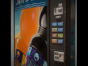 soda vending machine-pbr game redy low-poly 3D Model