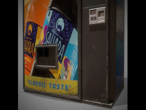 soda vending machine-pbr game redy low-poly 3D Model