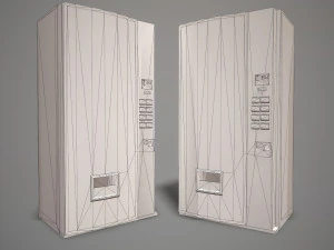 soda vending machine-pbr game redy low-poly 3D Model