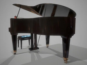 grand piano mason hamlin low-poly 3D Model