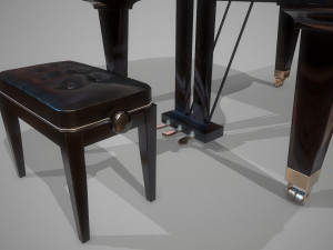 grand piano mason hamlin low-poly 3D Модель